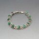 Malachite Ovals and Silver Bracelet