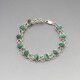 Malachite Ovals and Silver Bracelet