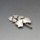Geoffrey Bellamy  Silver Leaves Brooch