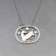 Georg Jensen Sterling Silver Kneeling Deer Pendant