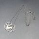 Georg Jensen Sterling Silver Kneeling Deer Pendant