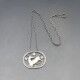 Georg Jensen Sterling Silver Kneeling Deer Pendant