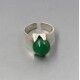 Vintage Kultaseppa Salovaara Green Agate Silver Ring