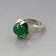 Kultaseppa Salovaara Green Agate Silver Ring