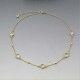 Gold Station Necklace with Crystal Quartz