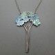 Norman Grant Enamel Flower Tree Necklace