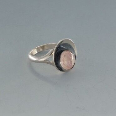 NE FROM Rose Quartz Silver Ring