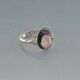 NE FROM Rose Quartz  Silver Ring